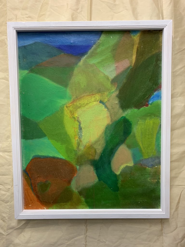 Original #BobBourne #art #painting up for auction in #Penzance #cancerresearch shop <a href="/CRUKShops/">Cancer Research UK Shops</a>