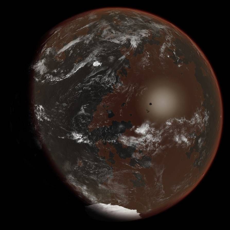 maximaxoo's tweet photo. #Space #Art: the ammonia #oceans, if it were just ammonia, would probably appear blue just like water. However unlike water #ammonia can dissolve alkaline earth metals as if they were salt. When this happens the #ColorChanges — "Ammonia World" by Ittiz  — https://t.co/8UPZsb4wSU https://t.co/lxwjlE6vig
