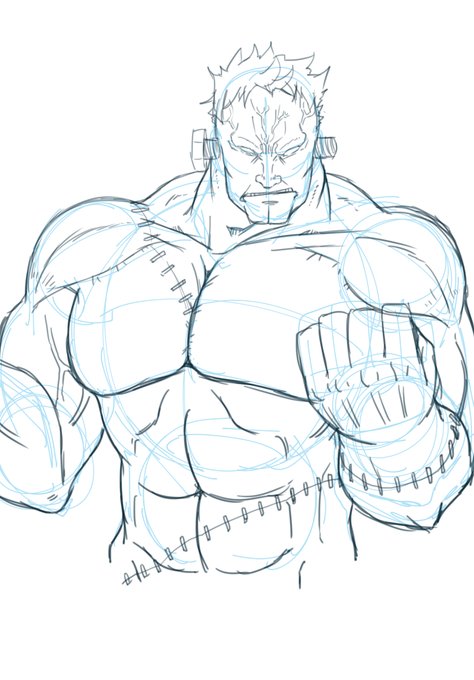 ねむぃ。らくがき。構図考えないと楽だねえ。 