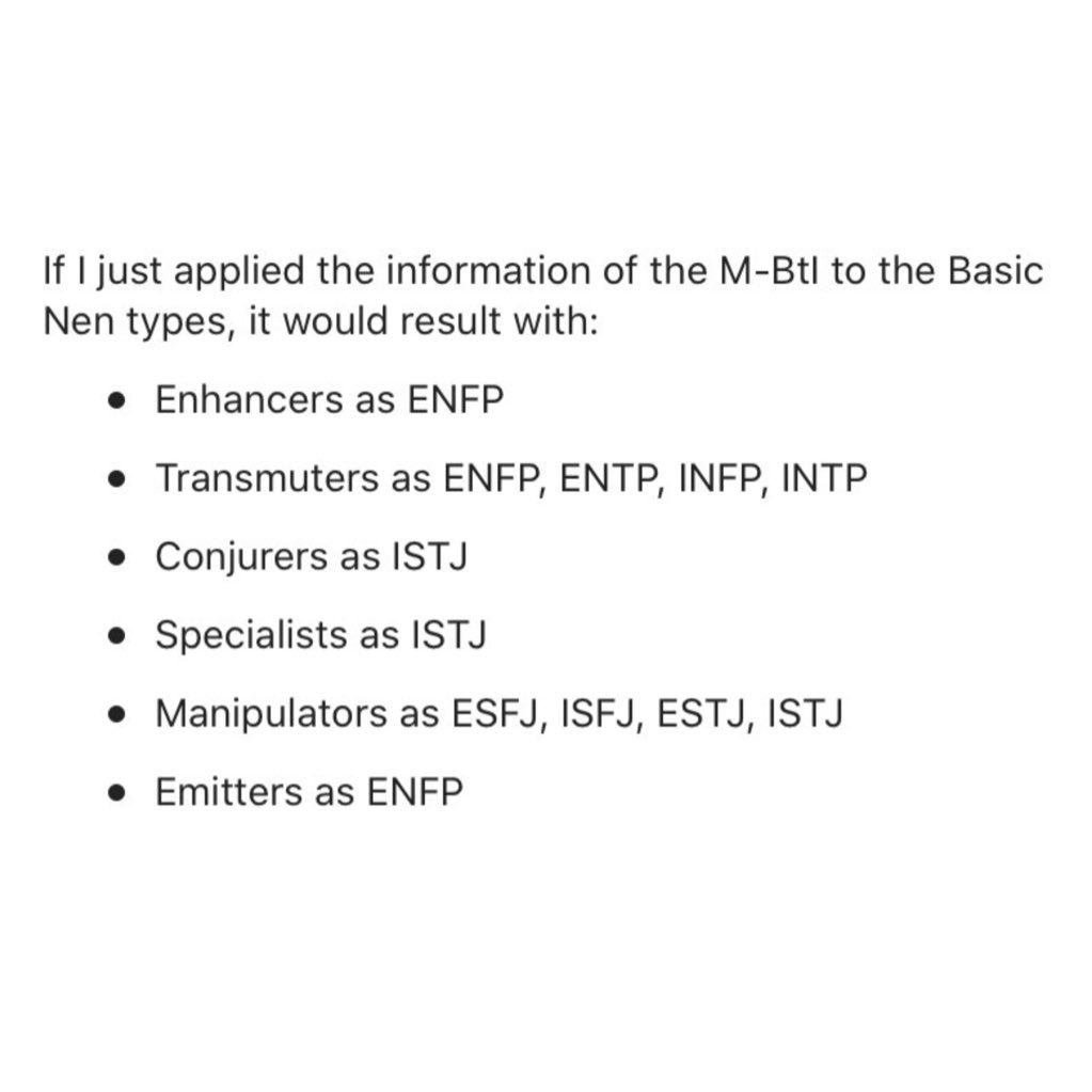 on Twitter "what’s your nen type based on your personality?… "