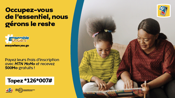 MTNCameroon's tweet photo. Y'ello!
Payer la scolarité n'a jamais été aussi facile qu'avec MTN MoMo. De chez toi et même de ton bureau, gère tous les frais scolarité de tes proches sans tracas, et bénéficie de 500Mo de data. 
Tape *126*007#
#MTNMoMoCestTropSimple #FaisUnMoMo #EnsembleOnGere https://t.co/r8DLcl2wWZ