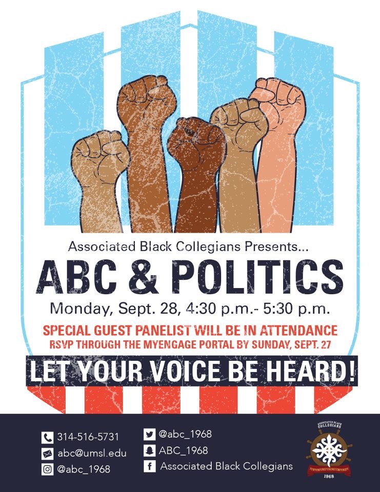 Good morning everyone ✊🏾Today is our ABC &amp; Politics event. The event starts at 4:30 so log on a few minutes early to make sure your network is working properly. Thank you and see you soon.