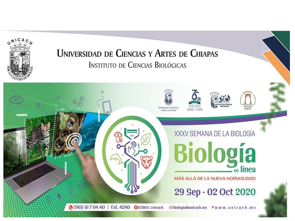 XXXV SEMANA DE LA BIOLOGÍA del 29 septiembre al 02 de octubre 2020.
