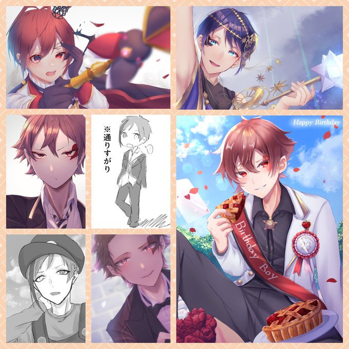 男の子あまり描いてないのもあって未だに絵柄全く安定してないけどツイステの絵増えてきたよね 