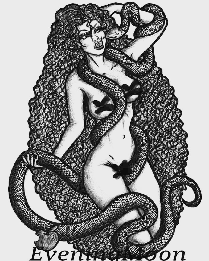 Evelyn67584871's tweet photo. "Eva and devilish snake" is inspired by biblical story everyone know. Question is who tempted who 😉
https://t.co/9TpcIzKxSH

https://t.co/kdKq7NSqQr

#eva #evaandsnake #snake #kinkyink #devil #eveningmoon #EMoonArt #animalistic #storyillustration #bibleillustration #sexual https://t.co/hpIalRMLpe