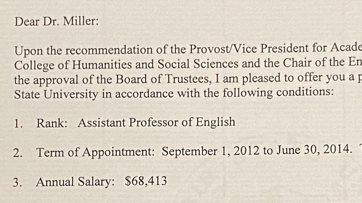 And do you know how much it cost  @montclairstateu, at least in terms of what what my annual salary was when I started? $68,413.00. 16/