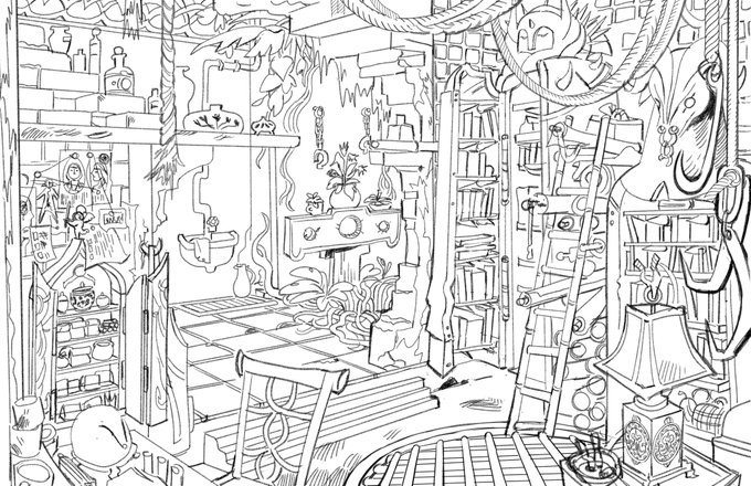 sorry for the silence, i'm working on a story portfolio! this is arnika's story, so i thought i would start off with her cozy little study 