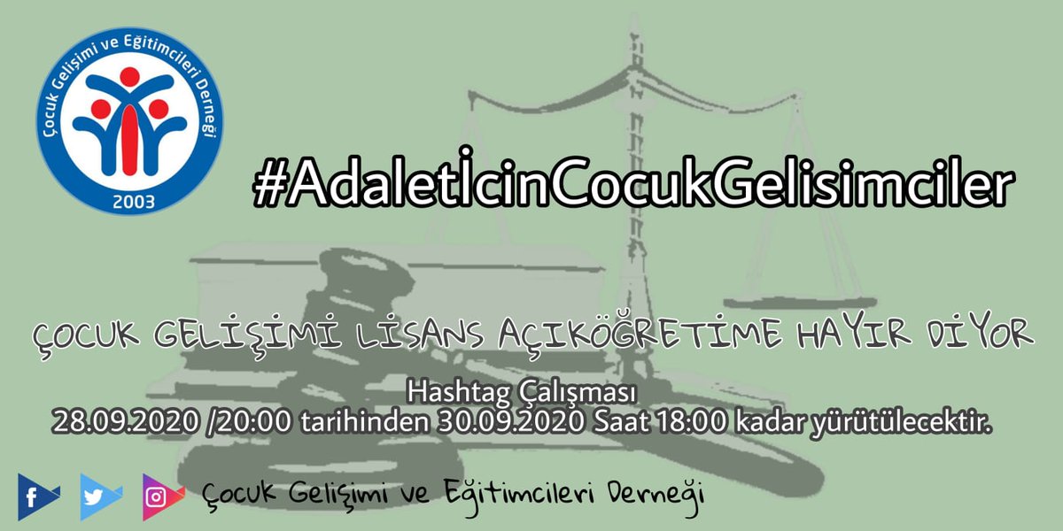 CGEDER1's tweet photo. Bugün ve yarın saat 20:00'da #AdaletİcinCocukGelisimciler etiketiyle tweet atıyoruz. Çarşamba günü ise yeni tag duyurusu yapılacaktır. https://t.co/vKpGj9oOWX
