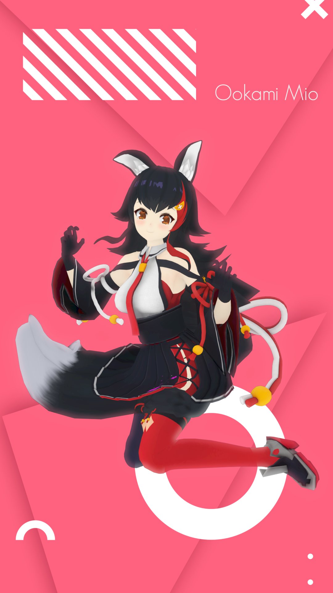 ヤカタソウスケ レンダリングして スマホの壁紙風にしてみました ポーズは大神ミオちゃんのキャラデザをしている泉彩様のイラストのポーズを参考にさせて頂いております 大神ミオ 3dmodeling 3dcg T Co H6gifah9ad Twitter