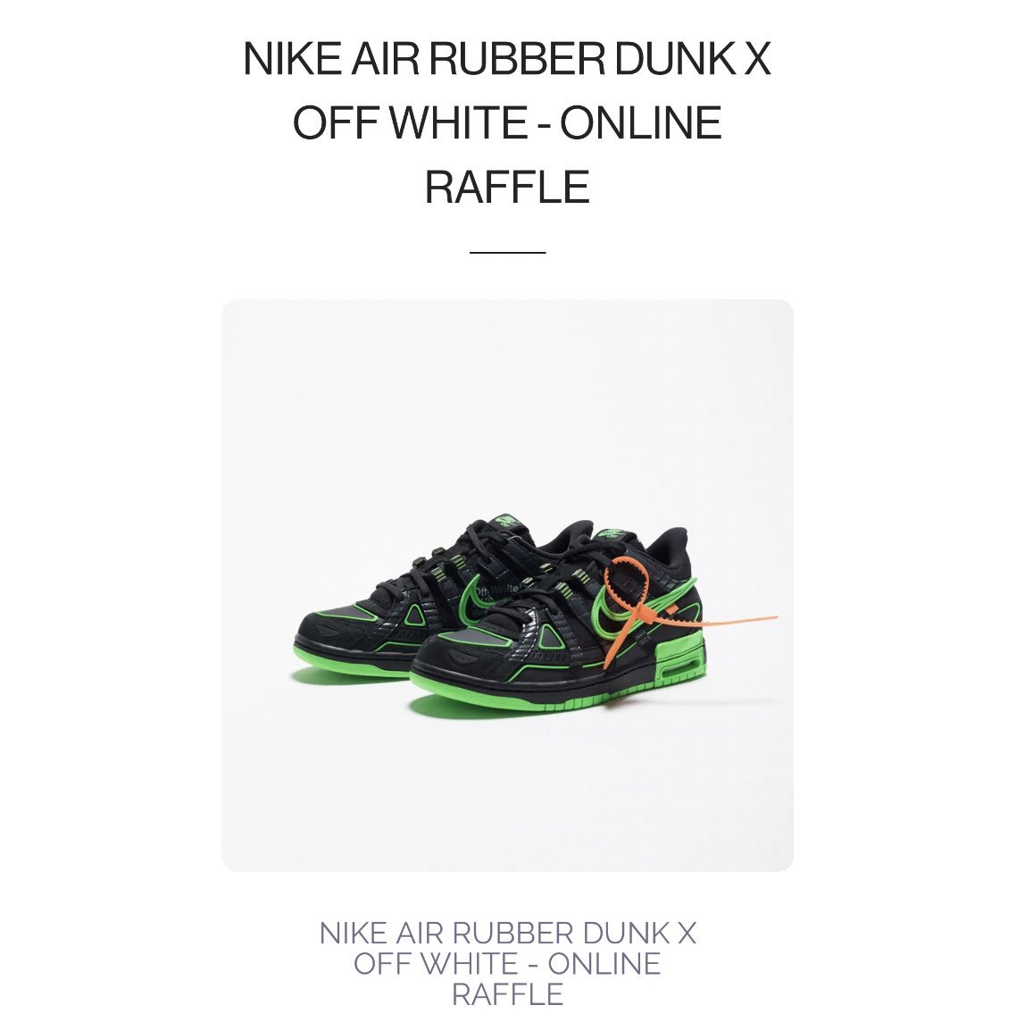 Nike Rubber Dunk 'Green Strike 