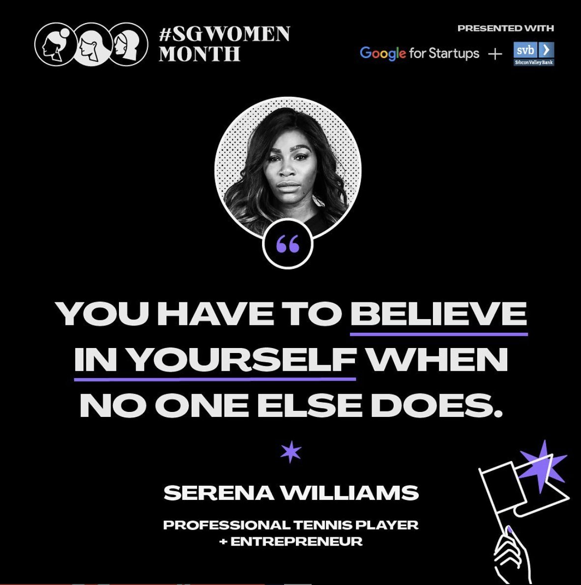 StartGrindUTSA's tweet photo. Serena Williams is a professional tennis player, an entrepreneur and a fashionista. Not to mention she holds the most Grand Slam titles, more than any other man or woman. Is there anything she can’t do? https://t.co/GQljLSLIDE