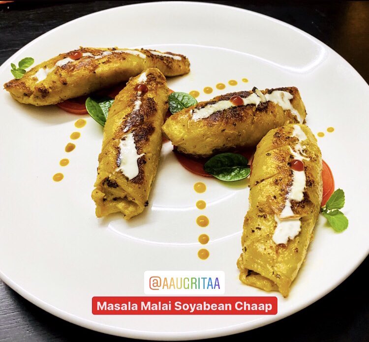 chefshivghosh's tweet photo. One of the famous Veg snacks of the Indian Cuisine and mostly liked in North Indian region. #MasalaMalaiSoyabeanChaap It’s like a non veg for vegetarians, it’s creamy texture make it famous #Aaugritaa #Chaap #Yummy #HomeCooking #HomePresentation #Foodie #Chef #ChefTalks #VegMenu https://t.co/2JB4iO0Oi5