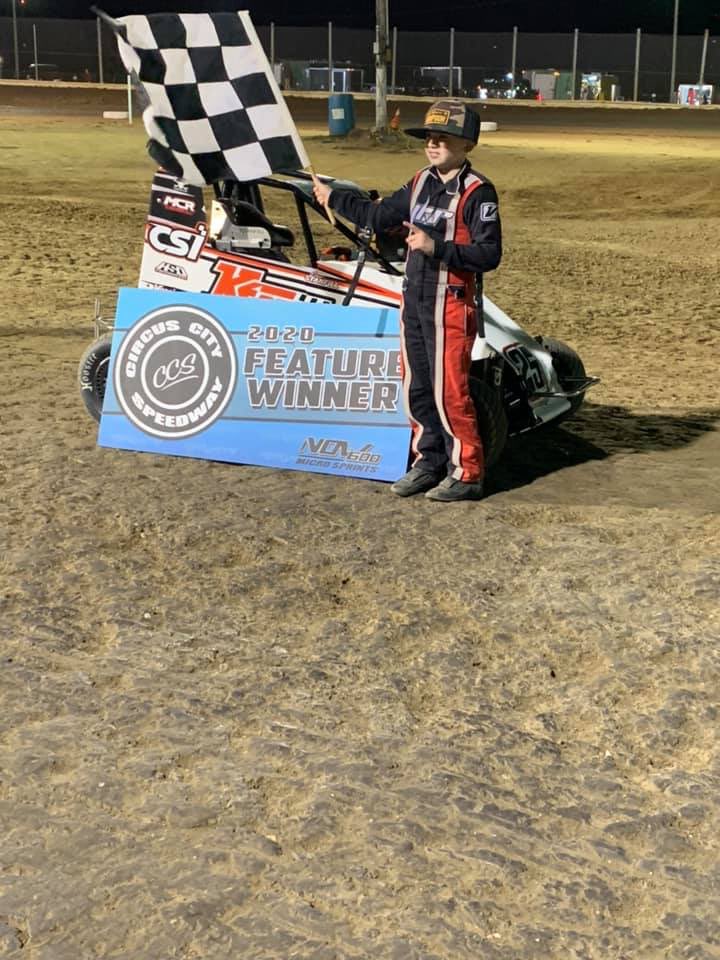 PMPChassis's tweet photo. “The Cruzer” Cruz Stanfill picked up a win at Circus City over the weekend. Wrapping up a double header weekend with a win after running 2nd the night before. #pmpchassis #pmpwinning #pmpjrs https://t.co/FApReFRImE