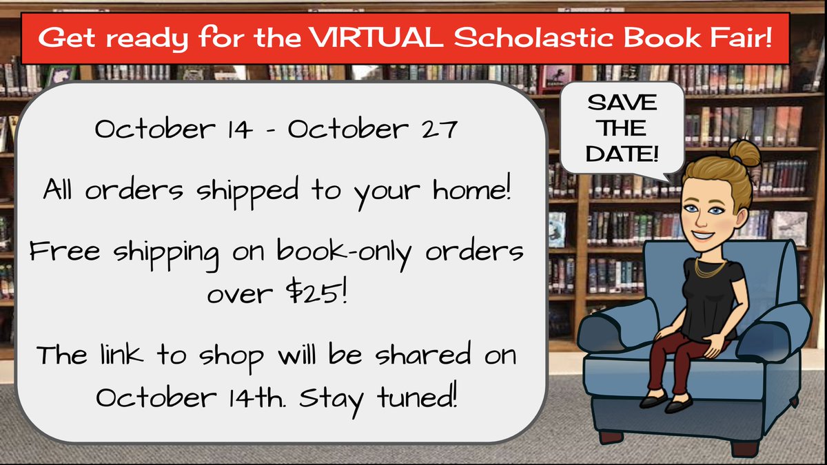 Get ready <a href="/SandburgD205/">Sandburg Middle</a> families! The book fair is going VIRTUAL this year! Save the dates: October 14-27. The link to shop goes live October 14, so stay tuned for more information! #ignited205