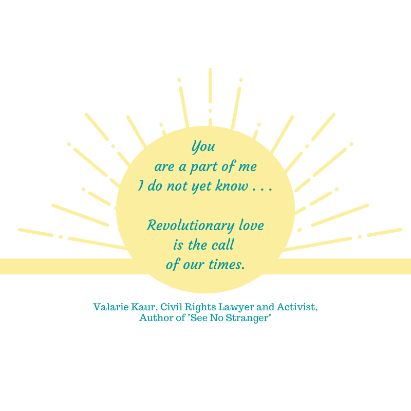 Sphere421's tweet image. How will you show up with revolutionary love this week? 
Who do you see leading with revolutionary love?

Thank you @ValarieKaur for inviting #CollectiveTraumaSummit to retrain our minds, see others as part of our families, and act accordingly. 

#SeeNoStranger #RevolutionaryLove