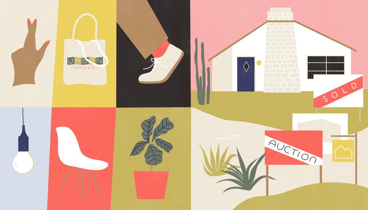 nelliott's tweet image. Some home-buying illos for Curbed that didn't make it into ~this~ world. 🏚🙃