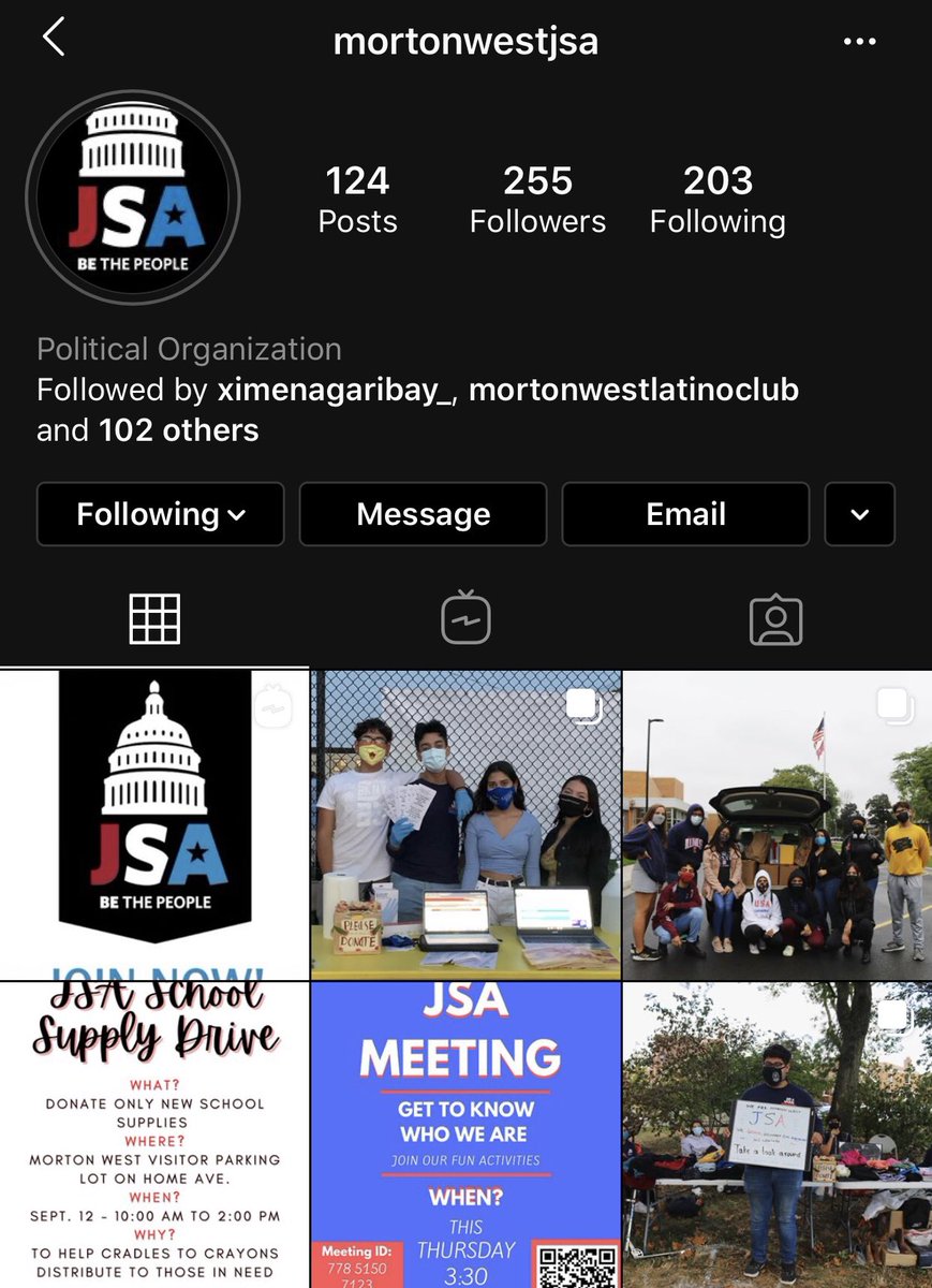 Do you want to know more about who we are and what we do? Check out our video on instagram! Follow us <a href="/mortonwestjsa/">MWHS JSA</a>