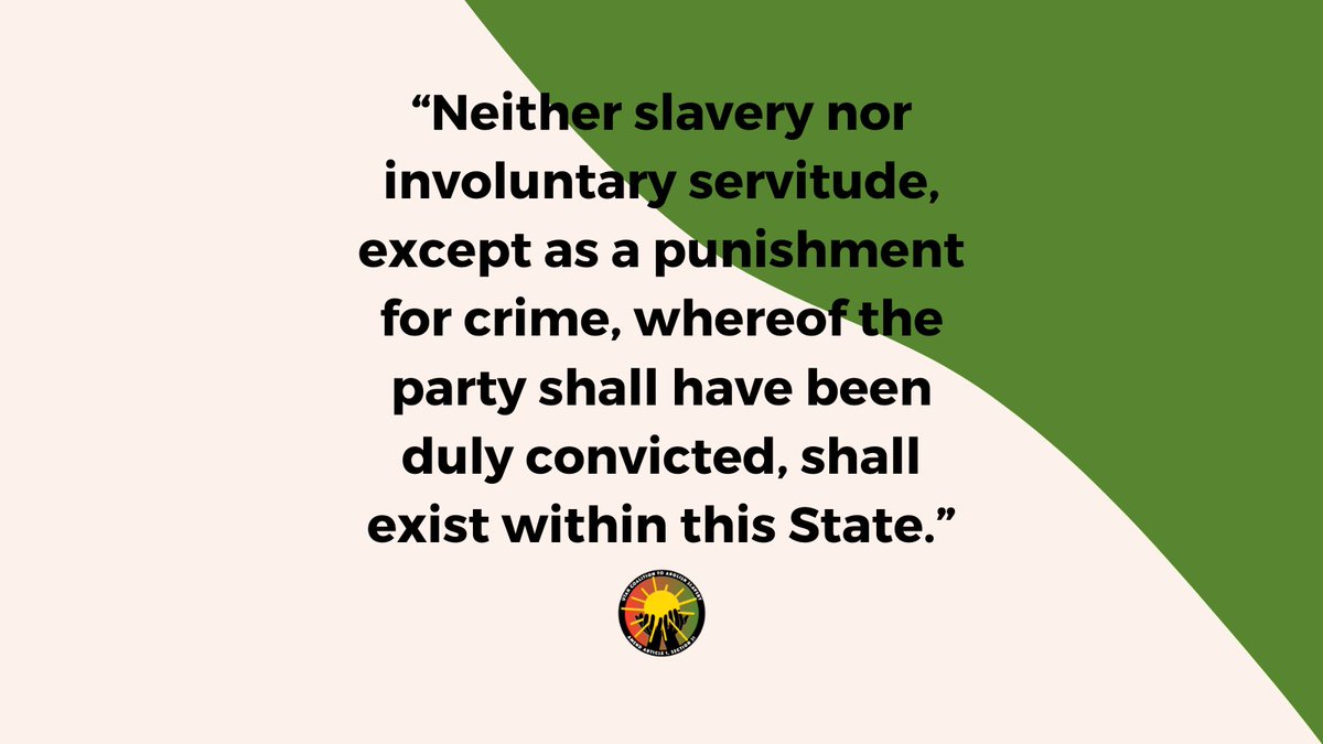 Did you know? Utah's Constitution still allows slavery! Article I, Section 21 says “Neither slavery nor involuntary servitude, except as a punishment for crime, whereof the party shall have been duly convicted, shall exist within this State.” #VoteFORAmendmentC