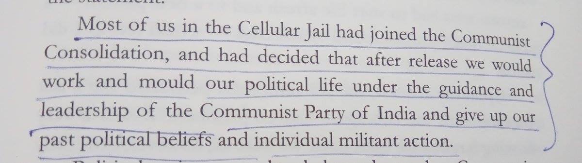 Here Subodh Roy tells us how younger Revolutionaries from mid 1930s were systematically indoctrinated in Marxism in jail so that they broke away from their earlier nationalist beliefs & no longer listened to the earlier generation of revolutionary leaders. 12/n