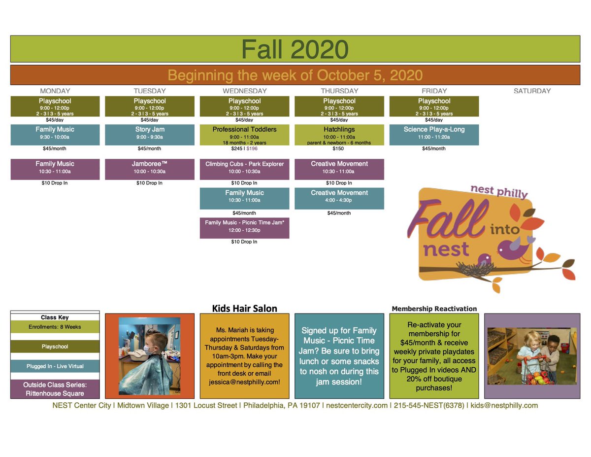 NestPhilly's tweet photo. Fall schedule @NestPhilly is up!🍁 https://t.co/7bxkWBWOSt