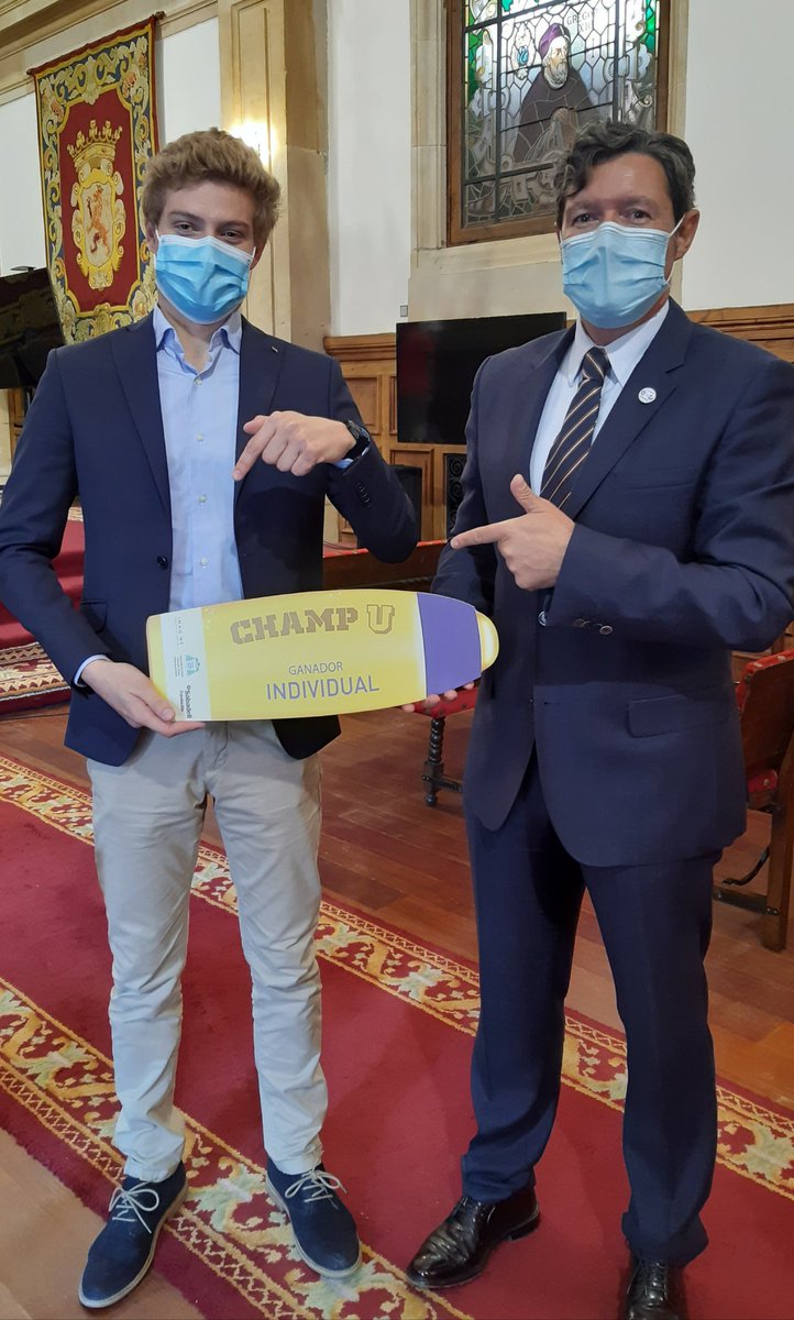 kriesgo's tweet photo. Enhorabuena a tod@s los estudiantes @uniovi_info participantes en el Concurso @UNIOVI_CHAMP_U de Talento y Emprendimiento #LiveChampU cuyos premios fueron entregados esta mañana y FELICITACIONES a los ganadores individual y por equipos https://t.co/MojlJo2xVj https://t.co/xV9vp1WjzZ