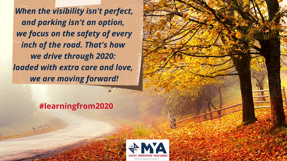 MYALOGISTICS1's tweet image. The expression “drive safely” has gained so much meaning in 2020. We are learning along the way! #CreateAmazing #learningfrom2020 #supplychains #warehousemanagement