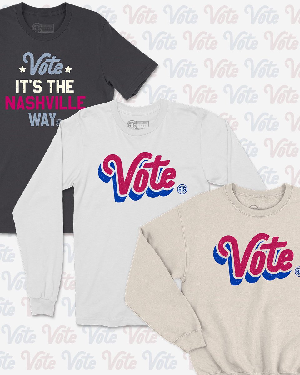 You have until October 5th to register to vote in Tennessee and we wanted to make a collection to help spread the word! 📮✔️

Head to the link in our bio to find out more information and get your pre-sale Vote gear now!

#project615 #nashville #tennessee #votenash #nashvilletn
