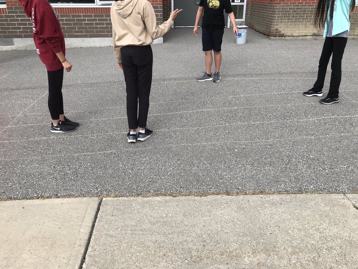 CastlemoreYRDSB's tweet photo. Can you spell “bead”, “age” and “caged” in bass clef? Students practising notation while being active at the same time! #musiceducation #activeliving #outdoorgames @YRDSBoutdoorEd https://t.co/6BXIY0aZWZ
