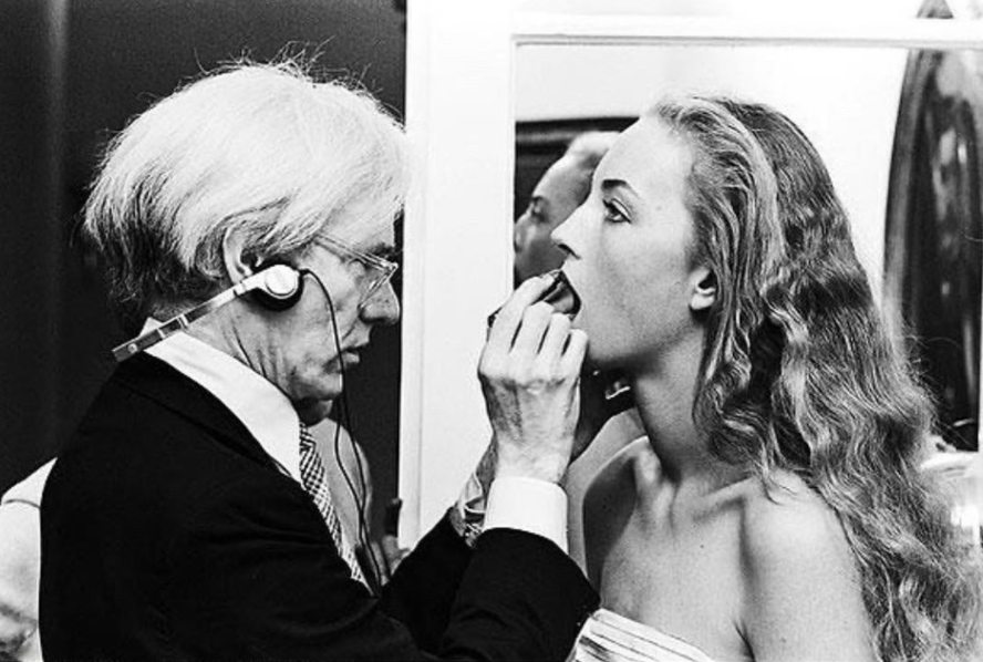 RevolverGallery's tweet photo. Andy getting Johanna Dichand ready for her portrait (1981, by Michael Horowitz) #RevolverGallery #WarholRevisited #Warhol https://t.co/8CI5ysZ0Kk