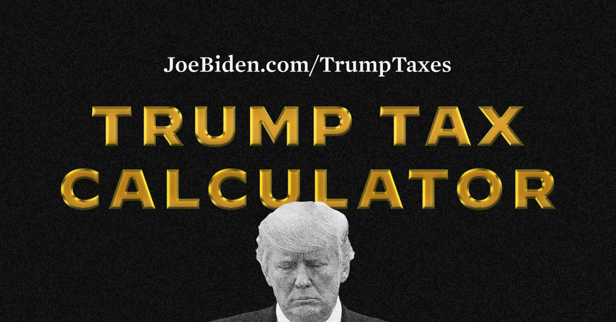 Joe Biden On Twitter How Much More Did You Pay In Taxes Than President Trump Head To Https T Co H9zz0ibuie To Find Out