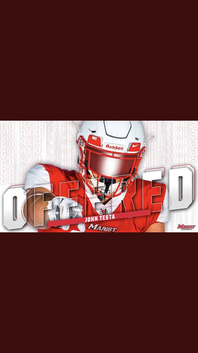 John Testa (@johntesta22) on Twitter photo After a great conversation with <a href="/CoachRumsey/">Scott Rumsey</a> I’m extremely excited and humbled to receive my first D1 offer from Marist College!!! Thank you for this special opportunity! #DefendTheDen <a href="/Marist_Fball/">Marist Football</a> After a great conversation with <a href="/CoachRumsey/">Scott Rumsey</a> I’m extremely excited and humbled to receive my first D1 offer from Marist College!!! Thank you for this special opportunity! #DefendTheDen <a href="/Marist_Fball/">Marist Football</a>
