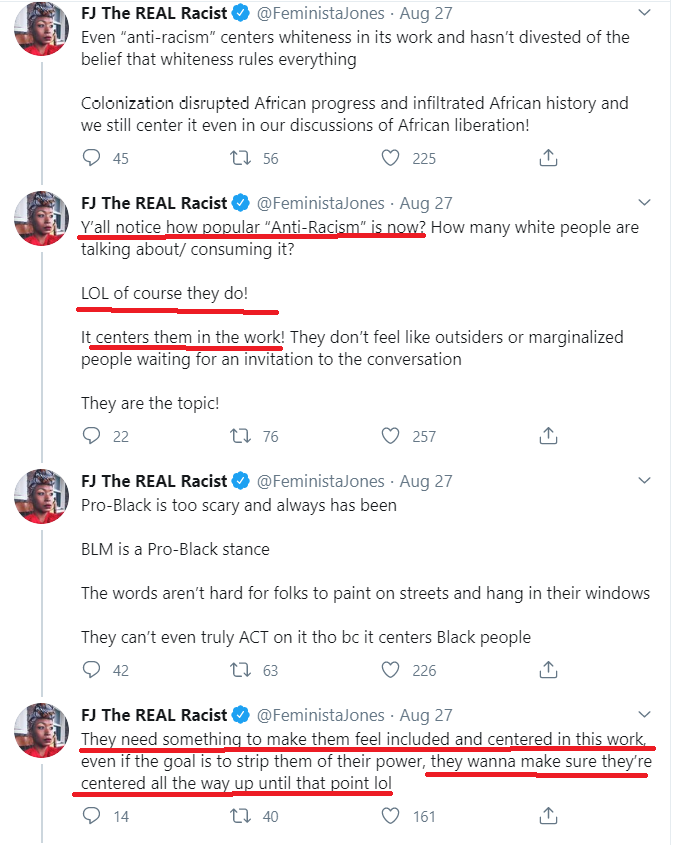 7/The last tenant of CRT we'll look at today is "Interest Convergence Theory" which says white people only help black people out of self-interest, not because it's right, or they care. CRT says whites only do the right thing when it's popular or they get something out of it: