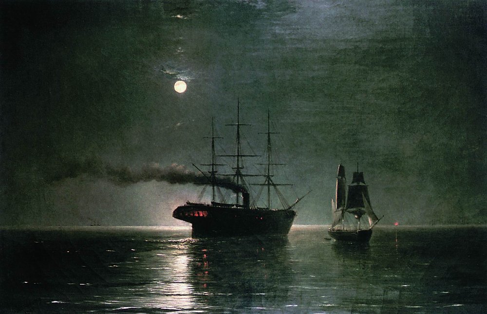 aivazovski_art's tweet photo. Ships in the stillness of the night, 1888 #aivazovsky #ivanaivazovsky https://t.co/BMyQ6oTE4F