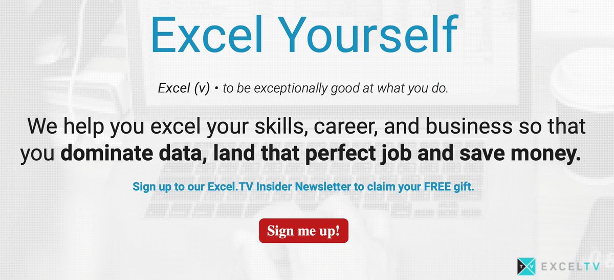 ExcelTV's tweet photo. Have you signed up yet? What are you waiting for - Excel yourself!
.
.
#Exceltv #Microsoftexcel #Learningtools #Onlineclasses #Dataclasses #ExcelTV #PowerQuery #LifelongLearning #ProfessionalDevelopment #WorkSmarter https://t.co/JKpyZTI7Hn