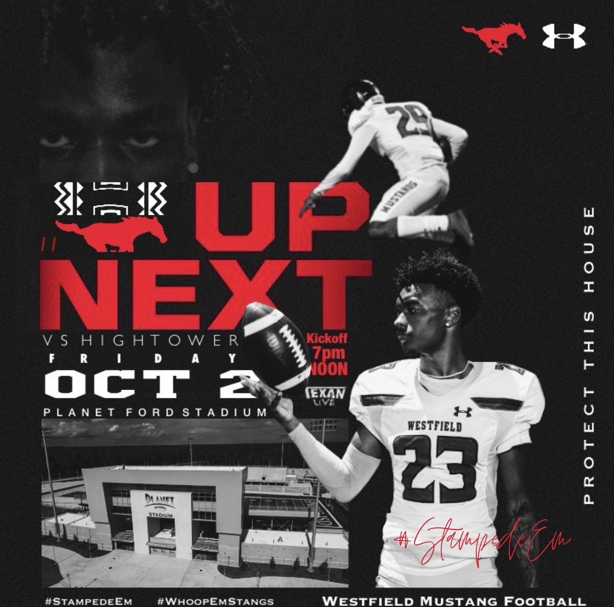 WestfieldTrain's tweet photo. GAME WEEK 1 • 11 Spring Westfield vs Hightower • Friday, Oct 2. Kickoff at 7pm • Planet Ford Stadium https://t.co/dj5EL7WWHA