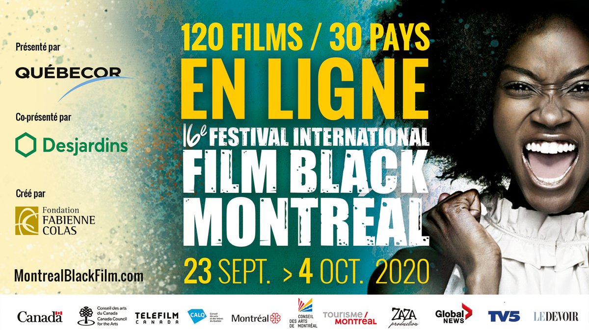 filmblackmtl's tweet photo. Minimisons les rencontres physiques! #Covid19
Participez dans le confort et la sécurité de votre salon, en pyjama, EN LIGNE au 16e Festival @filmblackmtl jusqu'au 4 oct 2020, avec votre Pass Tout Accès pour 49$: https://t.co/kV6IdxUpFB
#FIFBM20 #MIBFF20 #FestivalEnLigne #Cinema https://t.co/gtxvHH0NrB