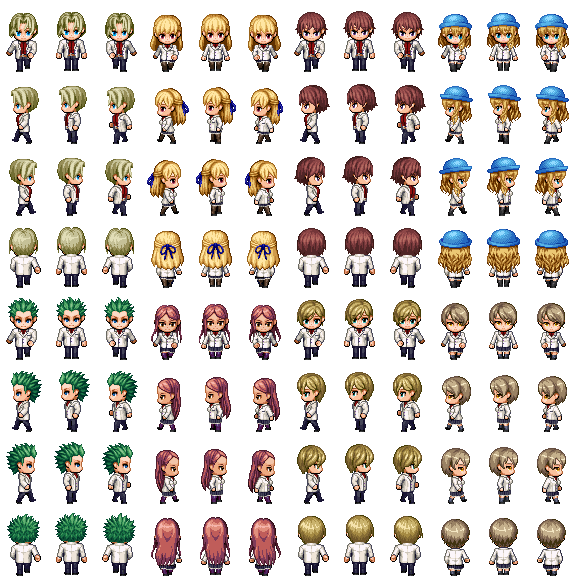 とんび 鳶嶋工房 三頭身rpg 連載中 Rpgツクールmz 学生服バージョンも用意してる この帽子は取るかー 2 6のバンダナ は取ったしなー T Co Ml5tifocia Twitter