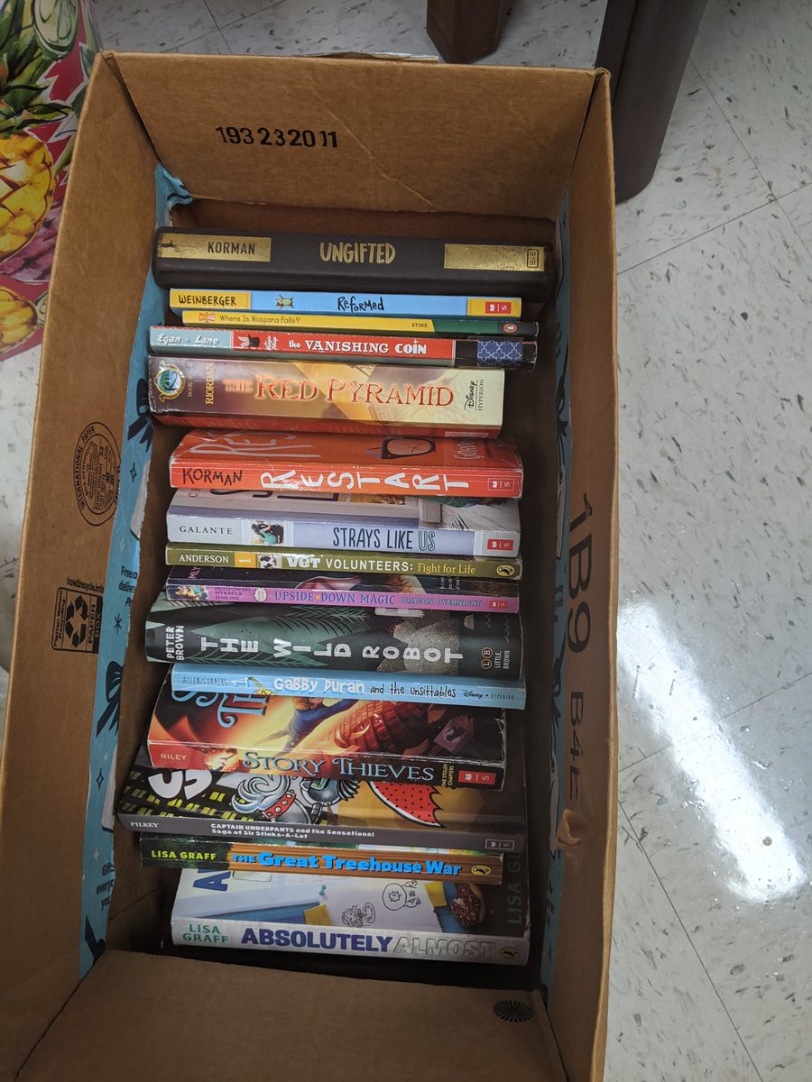 BurnsMSLibrary's tweet image. Wow! Ask, and you will receive! These are all book donations I received from students and teachers at school! Due to smaller budgets and a lot of books not returned last year, we need all we can get! These donations will help supplement what I can buy this year #hubofschool.