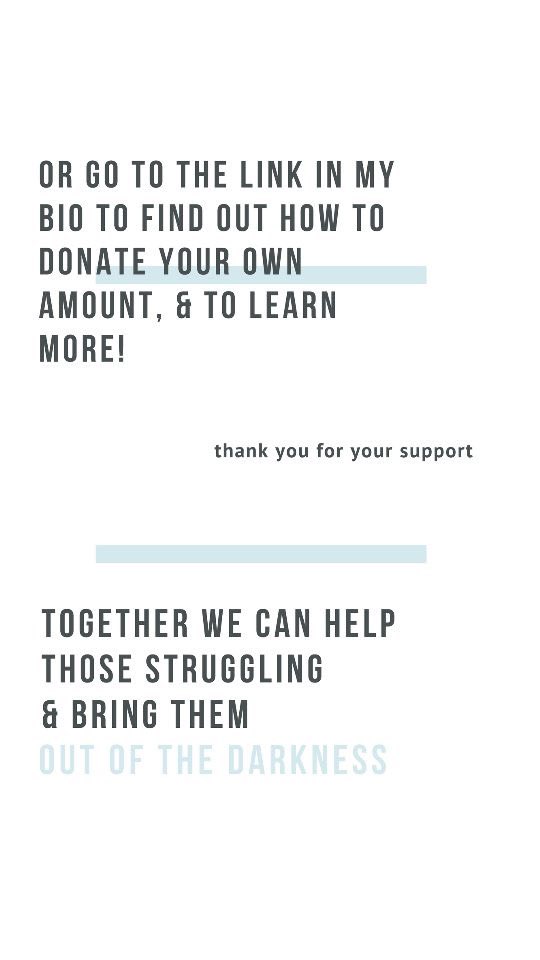 afsp.donordrive.com/participant/23…
The walk is in support of those affected by suicide. Their goal is to raise money and awareness to help those who’ve been impacted in any way by suicide! All donations are greatly appreciated! You can donate with that link or also venmo me.