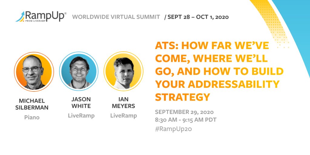 Excited to join Jason White and Ian Meyers from <a href="/LiveRamp/">LiveRamp</a> to talk about how publishers can drive user engagement and action, so they're ready for the future of consented identity and data. Tuesday 9/29 at 11:30 ET rampedup.us/rampup-worldwi…