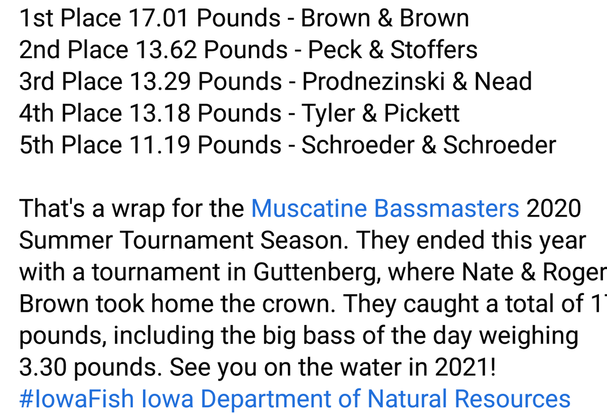 MuscatineIA's tweet image. @iowadnr #IowaFish #FishIowa