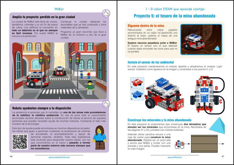 Complubot's tweet photo. Ya está a la venta nuestro nuevo cuaderno de actividades del Robot #MiiBot. Este gran robot educativo se merecía un cuaderno a su altura y pensamos que lo hemos conseguido ¿Qué os parece? https://t.co/sIIKJYRz0A Por cierto, compatible con piezas de LEGO y programable con Crumble https://t.co/UthpFErdyR