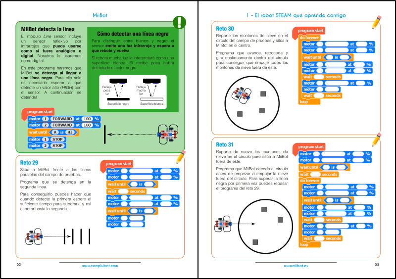 Complubot's tweet photo. Ya está a la venta nuestro nuevo cuaderno de actividades del Robot #MiiBot. Este gran robot educativo se merecía un cuaderno a su altura y pensamos que lo hemos conseguido ¿Qué os parece? https://t.co/sIIKJYRz0A Por cierto, compatible con piezas de LEGO y programable con Crumble https://t.co/UthpFErdyR