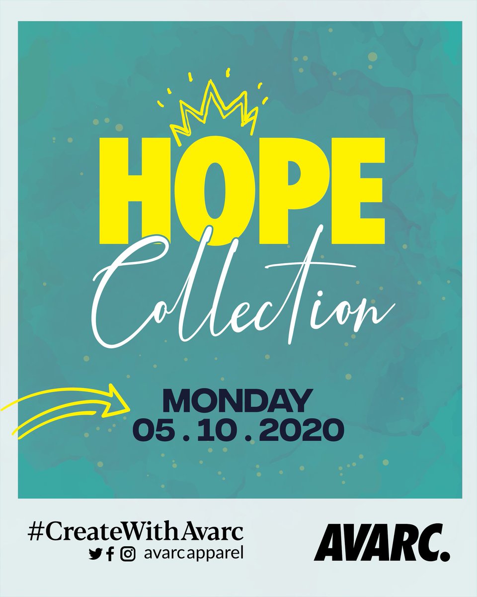 avarcapparel's tweet photo. #CreateWithAvarc
Good things take time, but not forever. 
We are excited to announce that our highly anticipated Hope Collection drops soon..

Save the date. 😊 https://t.co/ovOEov4neJ