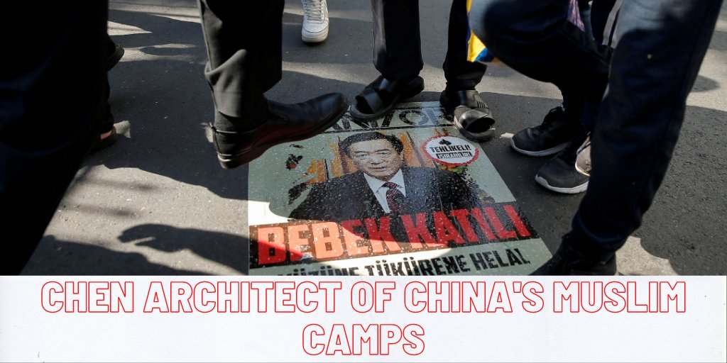 KhalidA86010716's tweet photo. Chen Quanguo should be in the most hated men in the world as he himself once said that the concentration camps should teach like a school, be managed like the military, and be defended like a prison, this is atrocious , men like them are not supposed to comment #ChineseButcher https://t.co/TJxTE292cZ