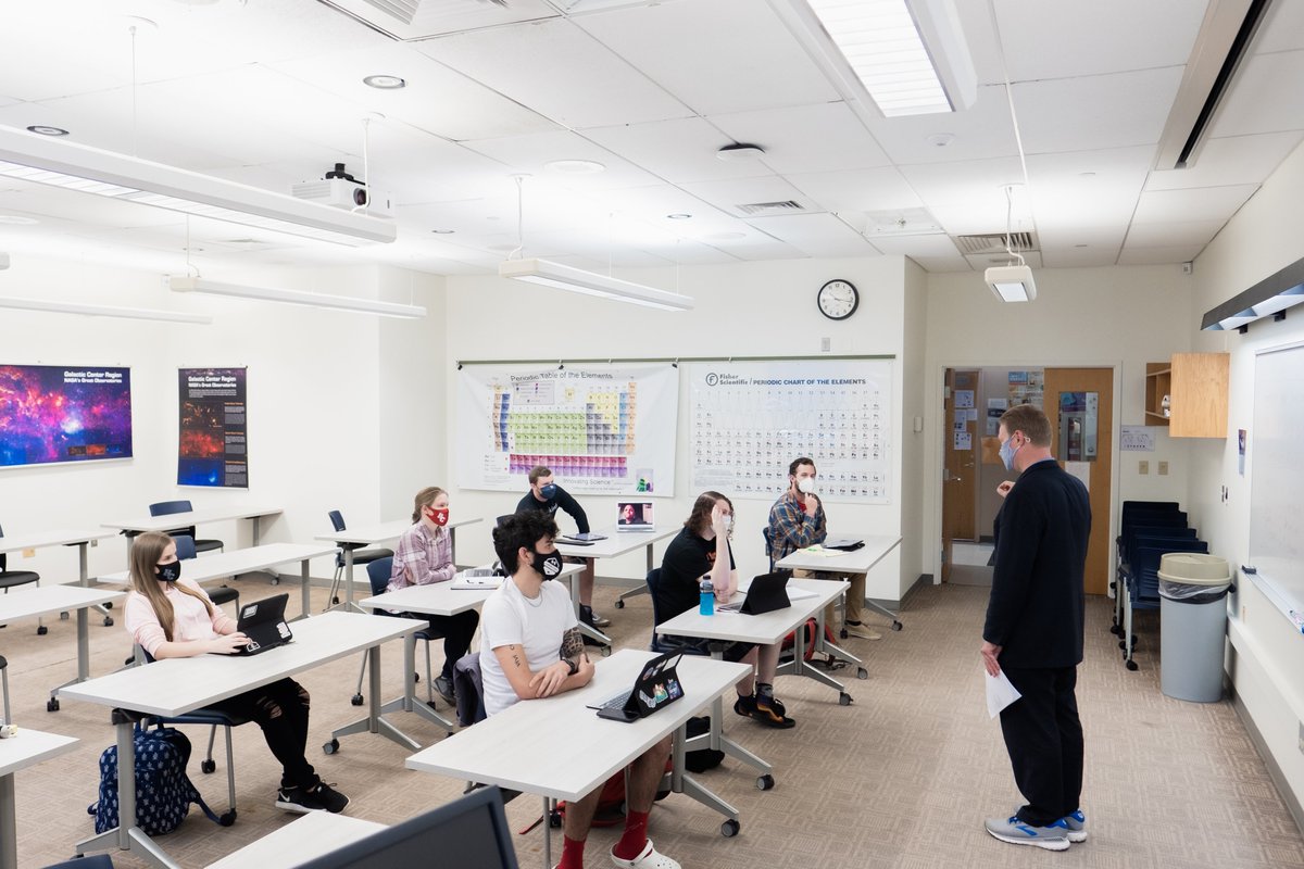hiramcollege's tweet photo. An appreciation post for our faculty. This fall semester, the faculty at Hiram have gone above and beyond their duties to create safe and socially distanced classrooms for our students to learn in-person. Be sure to thank them when you see them. 😚 https://t.co/lmOAgkDXEi