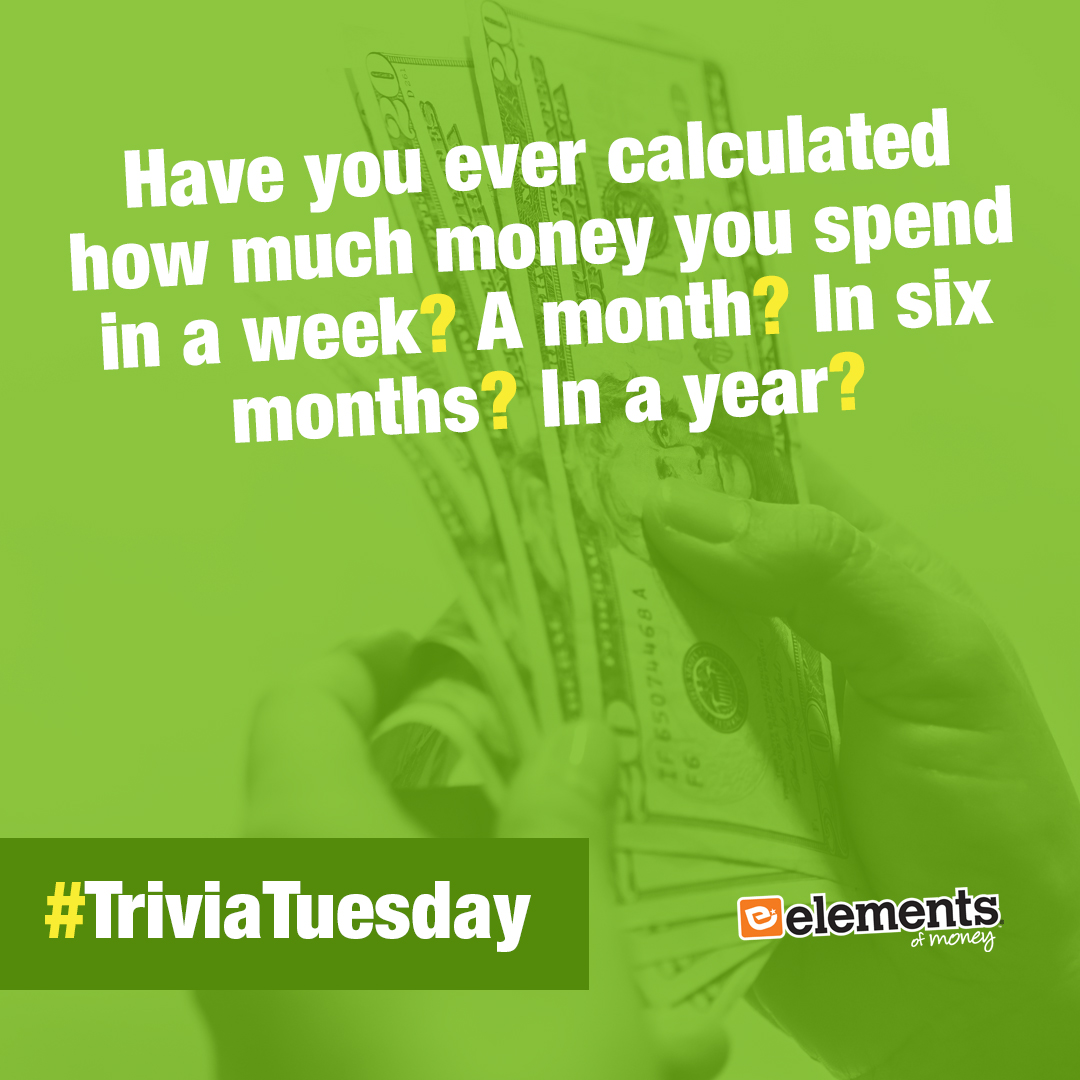 #TriviaTuesday: How much does the average teen spend in a year? Share your guesses with us @elementsofmoney, then scroll down for the correct answer!
.
.
.
.
ANSWER: The average teen spends $2,600 per year

#teensandmoney #teenspending #mindfulmoneyhabits