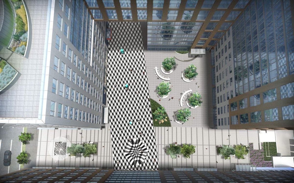 TrinityPlaceSF's tweet image. Piazza Angelo will grow even larger in 2021 as you will soon be able to cross through Trinity Place’s marvelous amenity space from Market St. to Mission St.❣️🛍🌳 #TrinityPlacePhaseIV #TrinitySFSneakPeek