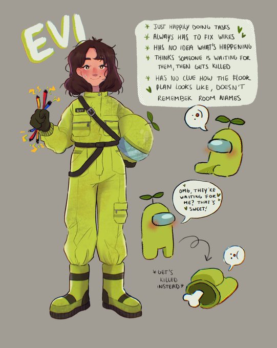 My Among Us sona!! Im just chillin and doing my tasks ? 