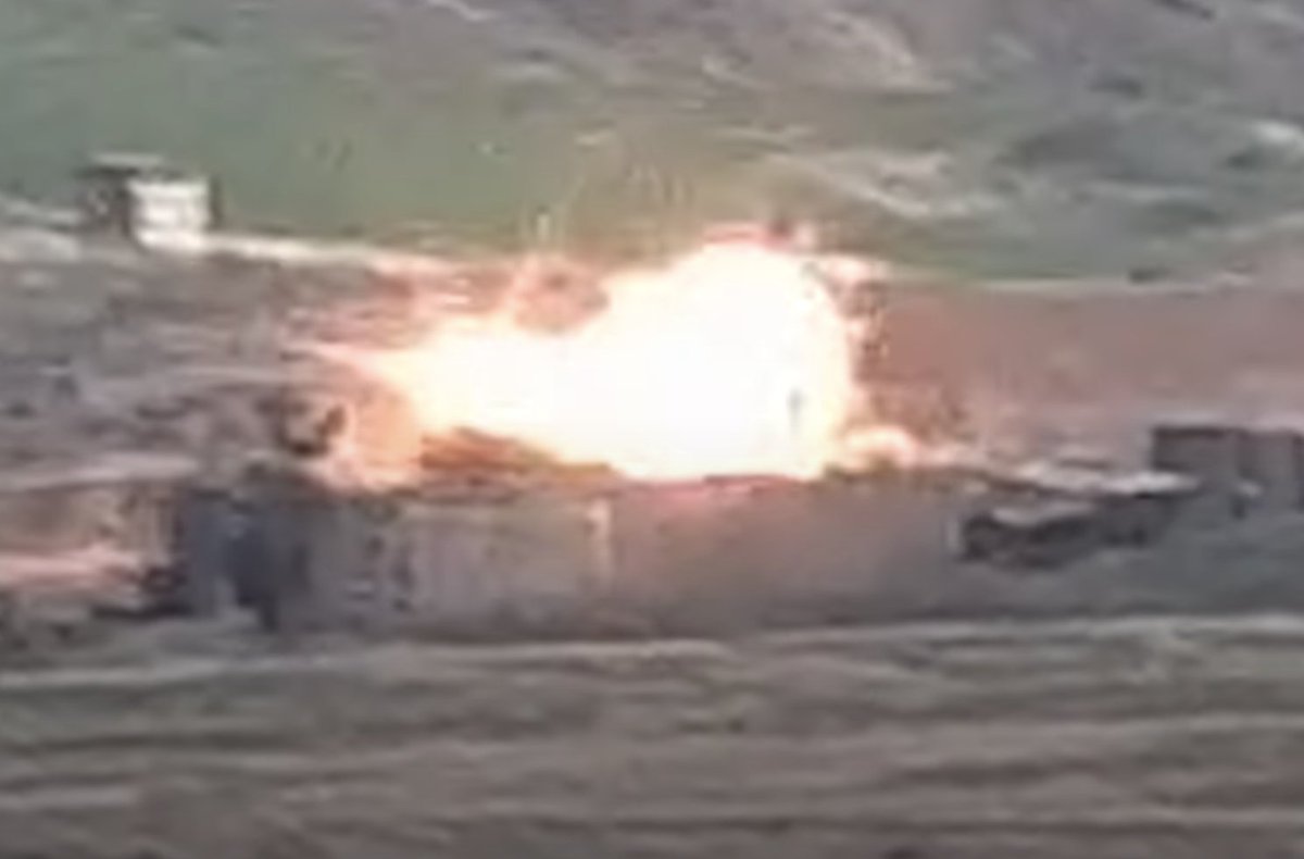  #Update Armenian forces destroyed what I would say are two Azeri BMP-1 in this video. #Karabakh
